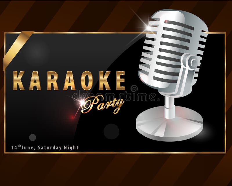 Karaoke party poster - vector eps10