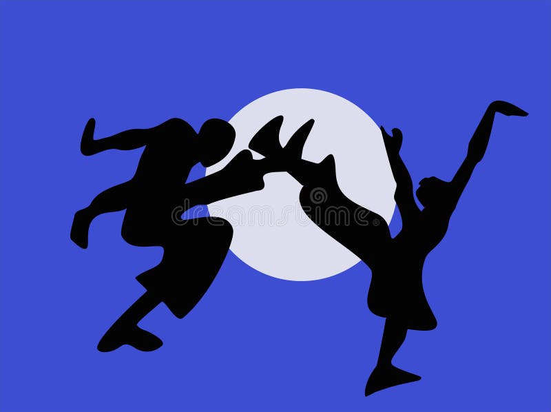 Karate silhouette - illustrate of karate fighters like sign