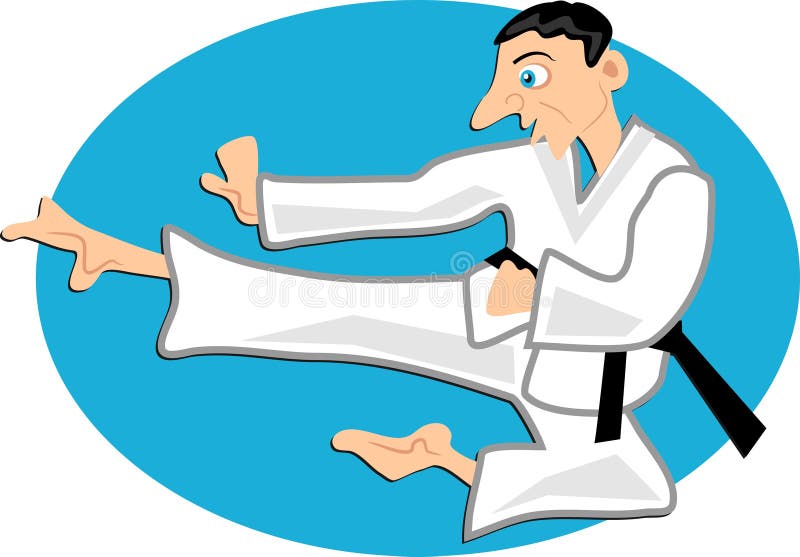 Download Karate vector illustratie. Illustratie bestaande uit gevecht - 43783