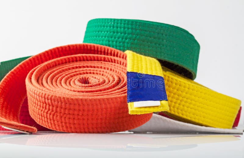 Karate Belts stock photo. Image of yellow, jujitsu, defense 24766988