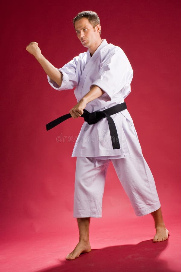 Karate man in action stock image. Image of karate, background - 5920233