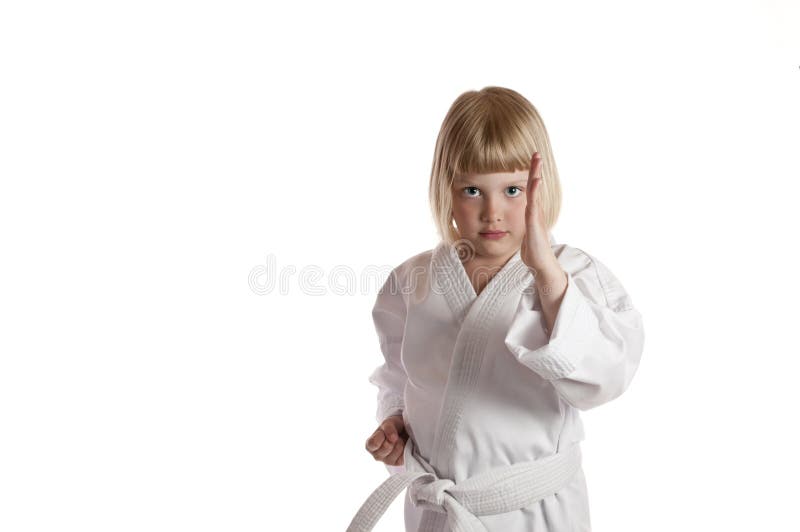 Karate girl stock image. Image of martial, child, sport 9545555