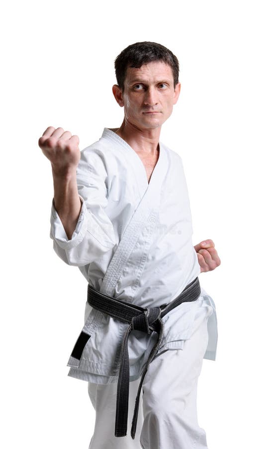 Karate. Hombre En Un Foto de archivo - joven: 18870860
