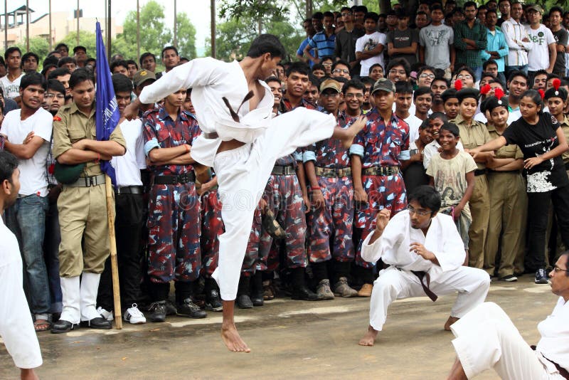 Stick Fighting (Silambam) Action Editorial Stock Photo - Image of sport,  recreation: 9563083