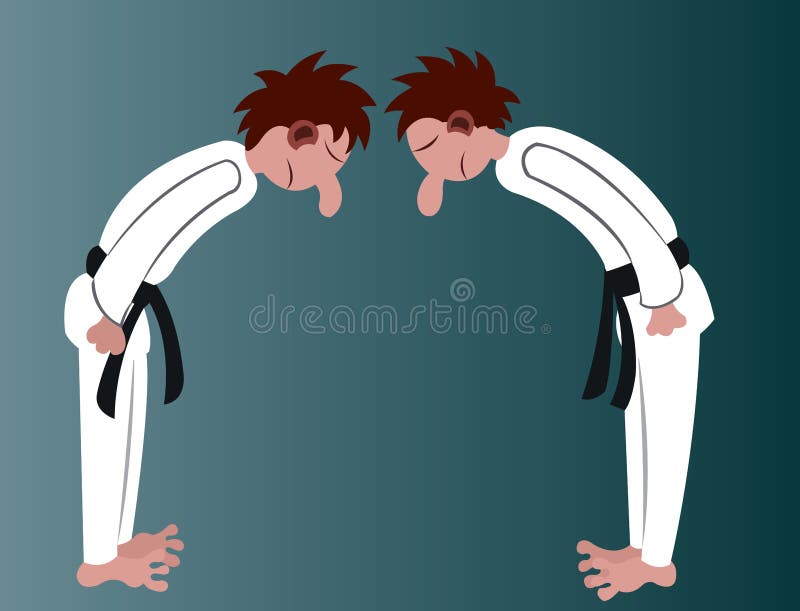 Martial Arts Student Bowing Stock Illustrations 1 Martial Arts