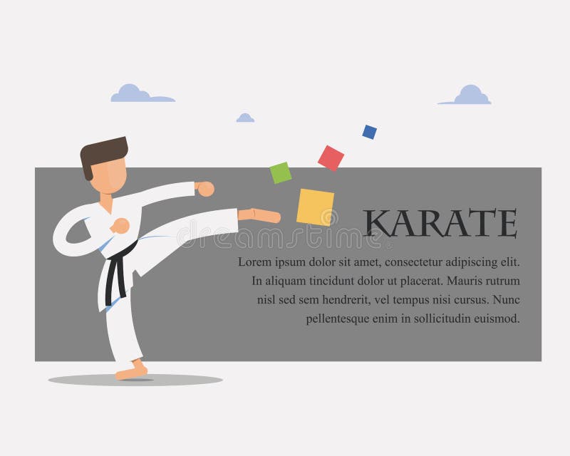 Karate sport banner stock vector. Illustration of judo - 108531981