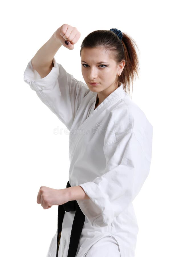 Karate girl stock image. Image of belt, karate, martial - 19196843