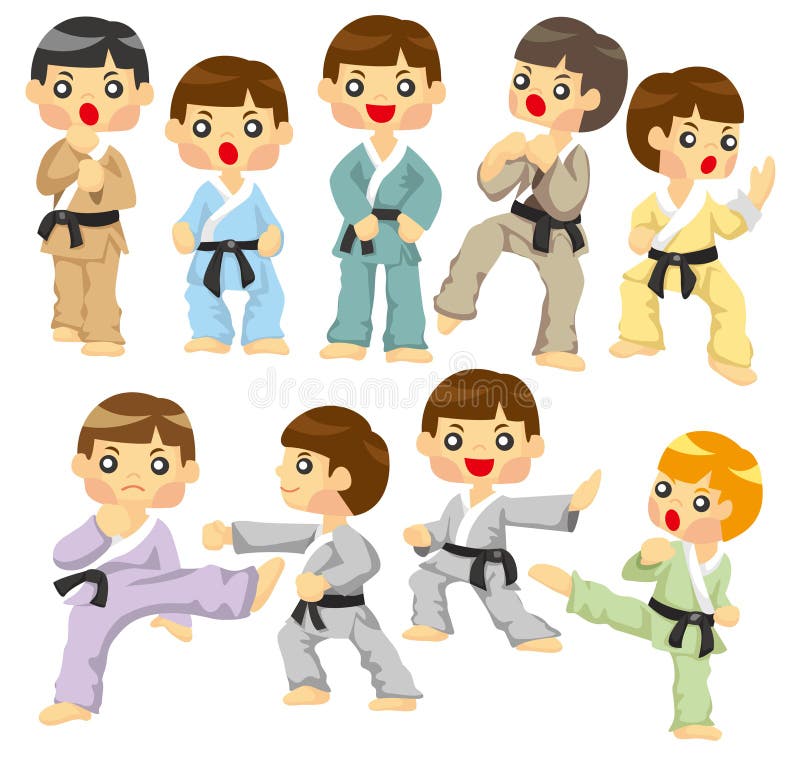 Karate εικονιδίων κινούμενων &sigma ελεύθερη απεικόνιση δικαιώματος