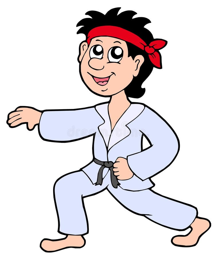 Karate κινούμενων σχεδίων αγο&rh απεικόνιση αποθεμάτων