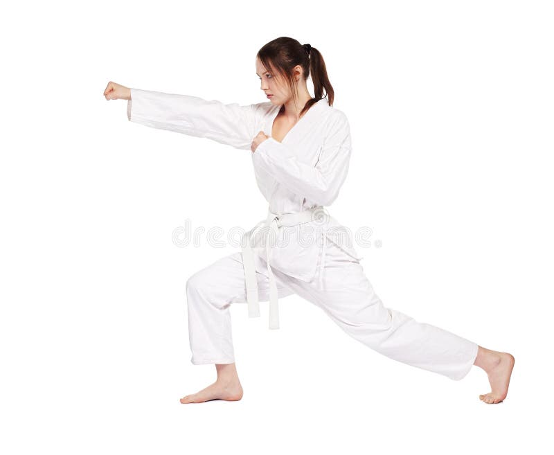 Karate κοριτσιών στοκ εικόνες με δικαίωμα ελεύθερης χρήσης