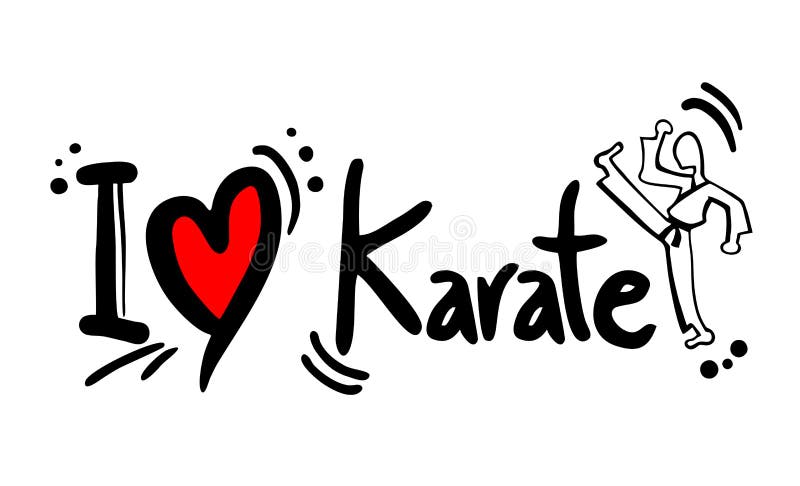 Creative design of karate love. Creative design of karate love