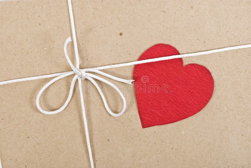 Karciany pakunku papieru valentine fotografia stock