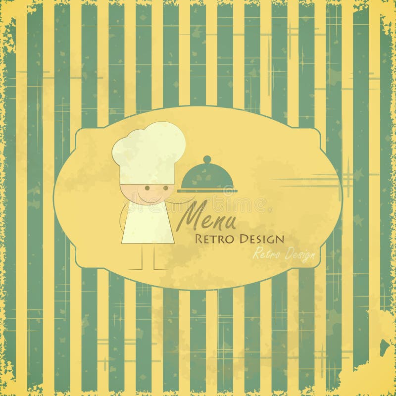 karciany szef kuchni menu rocznik ilustracji karciany szef kuchni menu rocznik ilustracji