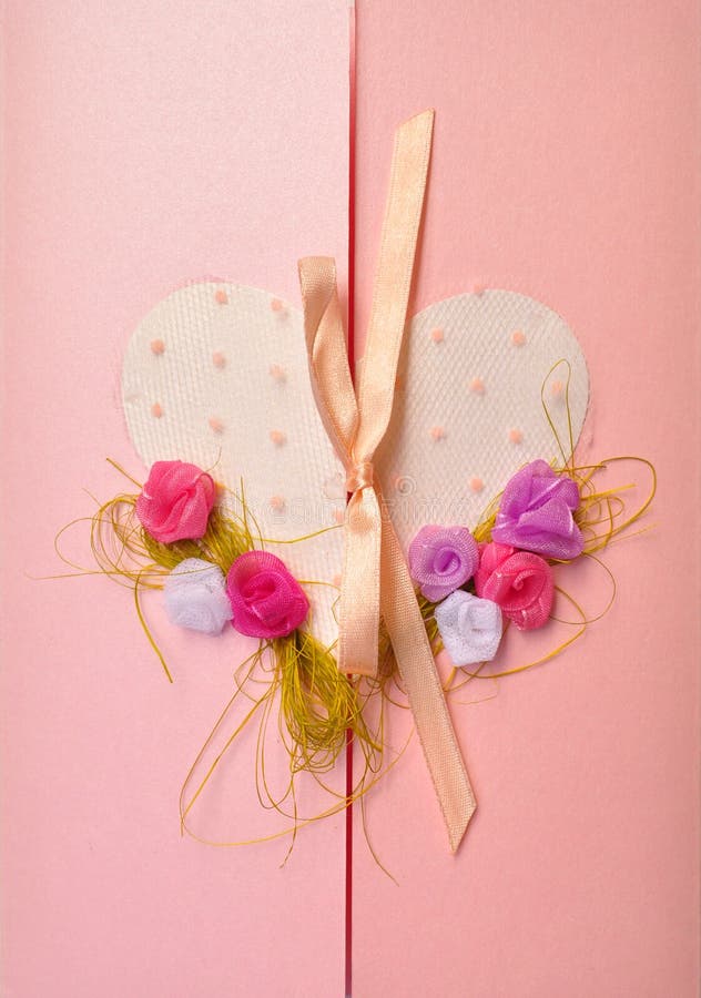 Karciany zaproszenia valentine ślub zdjęcie stock