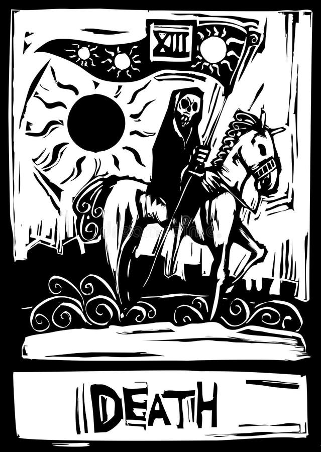 karciany śmiertelny tarot royalty ilustracja karciany śmiertelny tarot royalty ilustracja