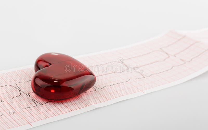 Kardiogrammimpulsspur und Herzkonzept für kardiovaskuläre medizinische Prüfung stockfotos