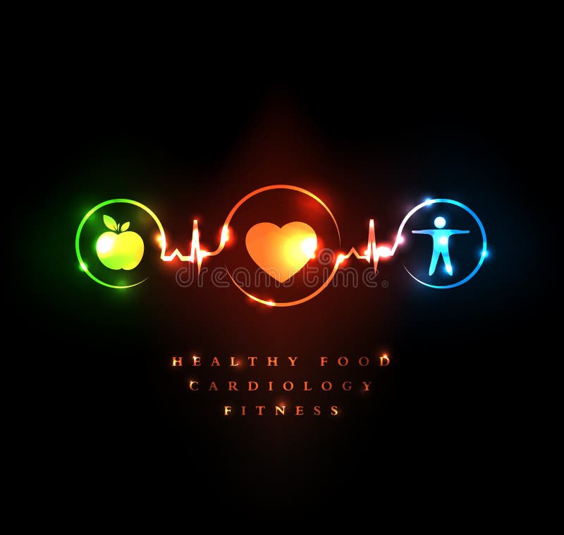 Kardiologia i wellness ilustracja wektor Kardiologia i wellness ilustracja wektor