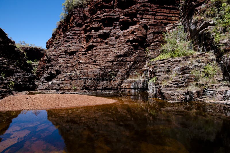 Karijini Nationaal Park - Australië stock foto's Karijini Nationaal Park - Australië stock foto's