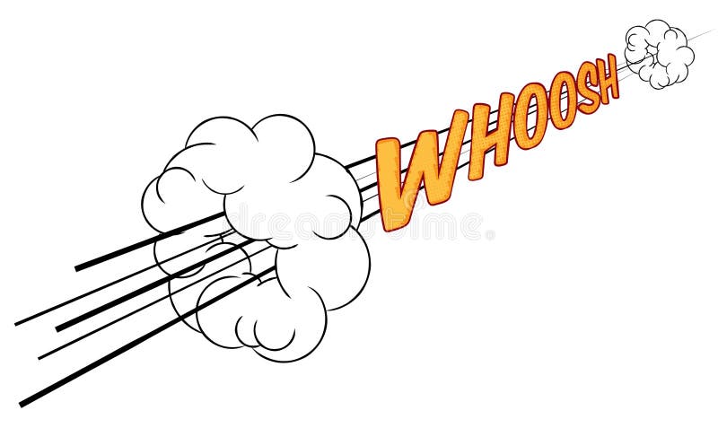 Karikatur-Comic-Buch Whoosh schnellen Klangeffekt stock abbildung Karikatur-Comic-Buch Whoosh schnellen Klangeffekt stock abbildung