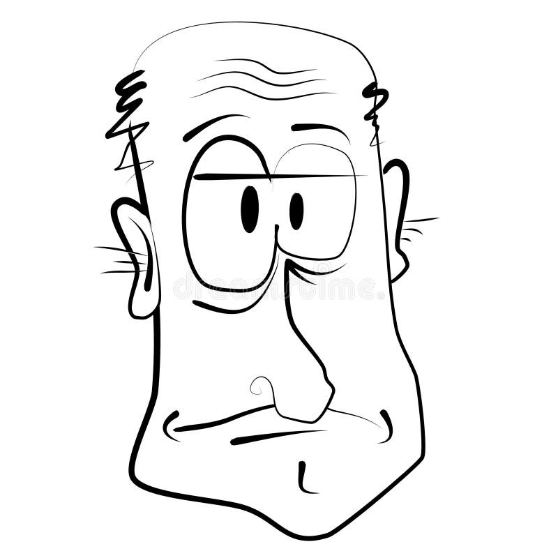 Karikatur-Karikatur des alten Mannes stock abbildung Karikatur-Karikatur des alten Mannes stock abbildung