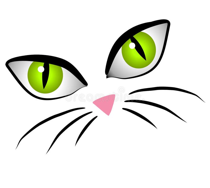 Karikatur-Katze-Gesicht mustert Klipp-Kunst