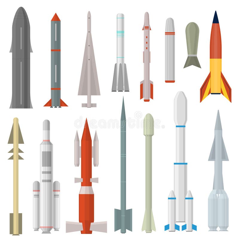 Karikatur-Rocket Weapon Icon Set Different-Art Vektor vektor abbildung Karikatur-Rocket Weapon Icon Set Different-Art Vektor vektor abbildung
