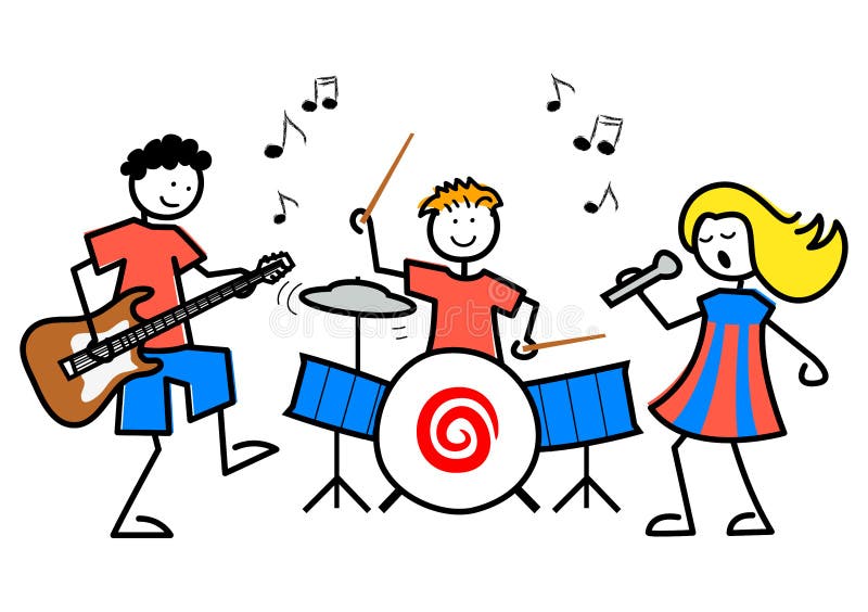 Karikatur scherzt Musik stock abbildung Karikatur scherzt Musik stock abbildung