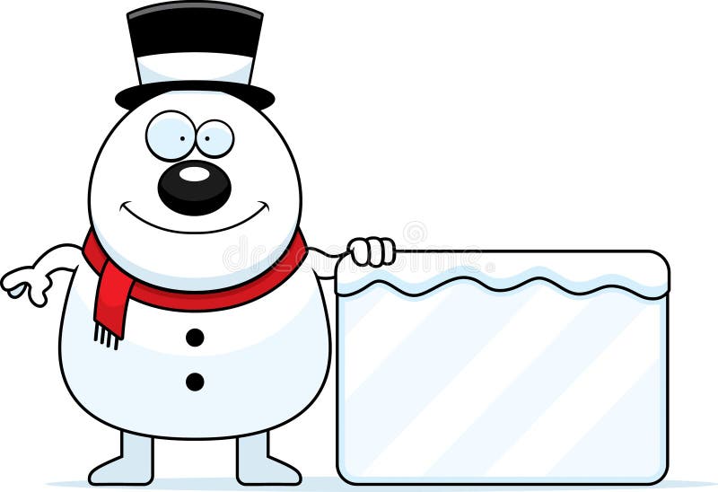 Karikatur-Schneemann-Zeichen vektor abbildung Karikatur-Schneemann-Zeichen vektor abbildung
