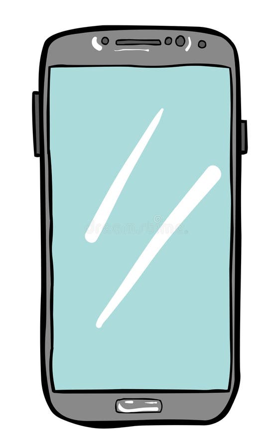 Karikaturbild Der Mobiltelefon Ikone Smartphone Piktogramm Vektor Abbildung Illustration Von Smartphone Ikone
