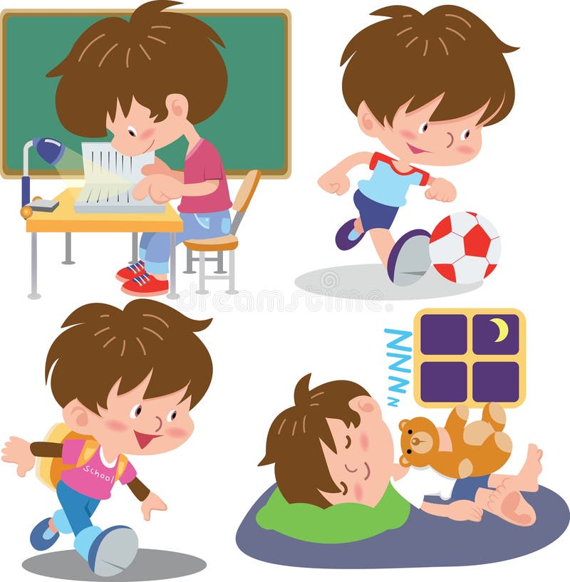 Karikaturkinder stock abbildung Karikaturkinder stock abbildung