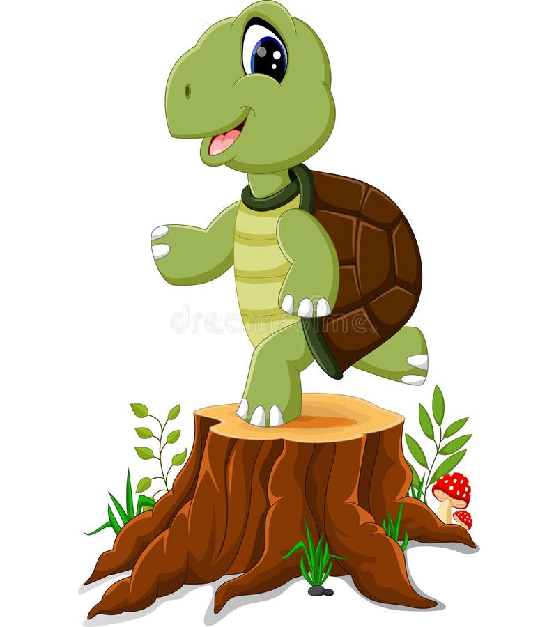 Karikaturschildkrötenaufstellung lizenzfreie abbildung Karikaturschildkrötenaufstellung lizenzfreie abbildung