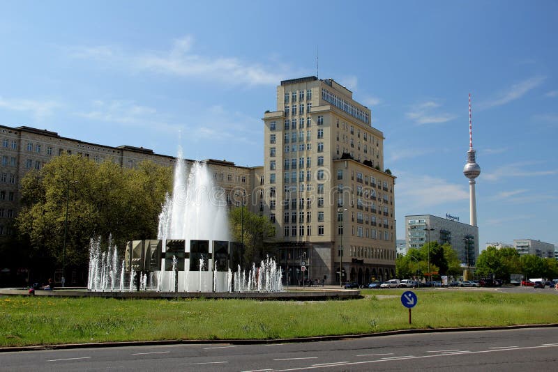 KarlMarx Allee, Berlin. stock photo. Image of henselmann 95883762