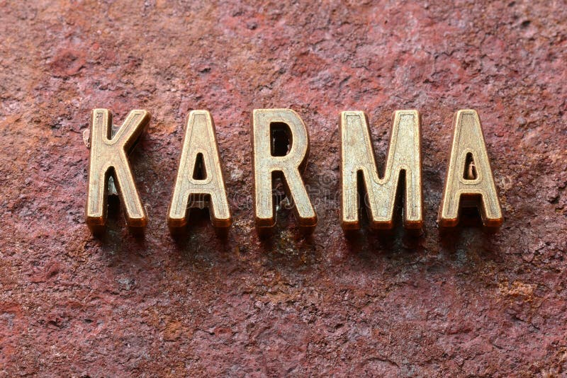 Karma Word in Vintage Wood Type Stock Photo Image of hinduism, wood