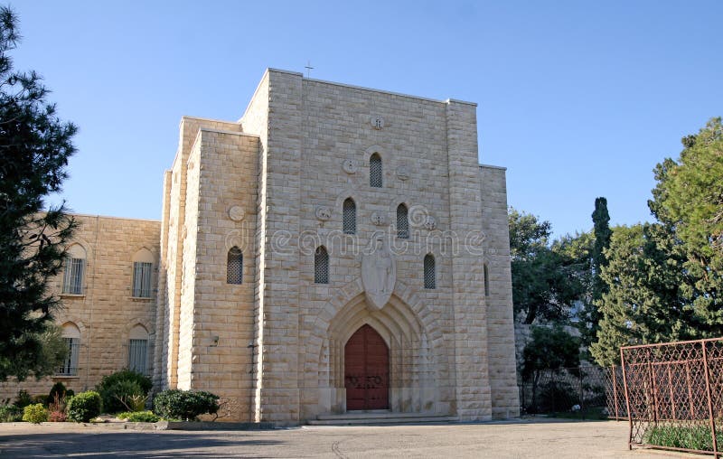 Karmelicki monaster na górze Carmel w Haifa fotografia stock Karmelicki monaster na górze Carmel w Haifa fotografia stock