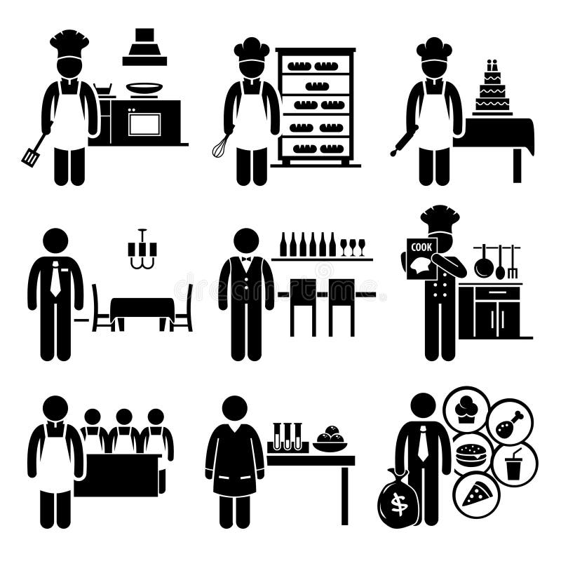Karmowe Kulinarne prac zajęć kariery ilustracji Karmowe Kulinarne prac zajęć kariery ilustracji