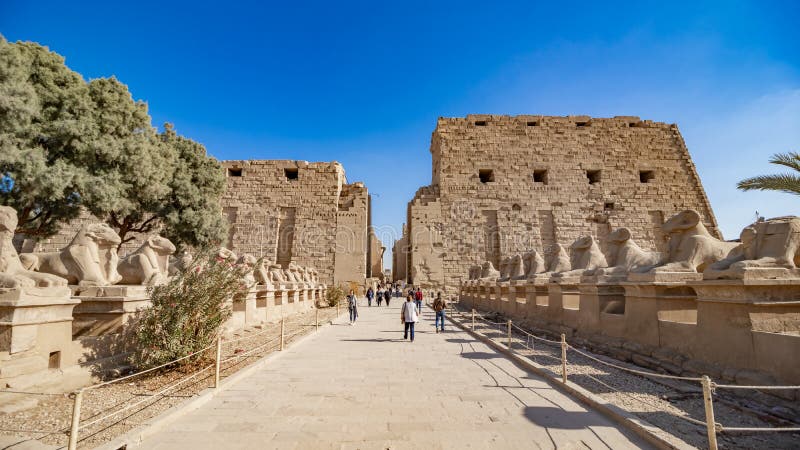 Karnak Temple in Luxor, Egypt. The Karnak Temple Complex, commonly known as Karnak, comprises a vast mix of decayed temples, royalty free stock image Karnak Temple in Luxor, Egypt. The Karnak Temple Complex, commonly known as Karnak, comprises a vast mix of decayed temples, royalty free stock image