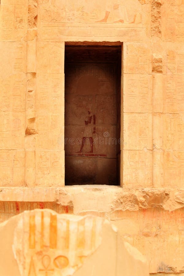 Doorway And Wall At Ancient Egyptian Karnak Temple Stock Image Image
