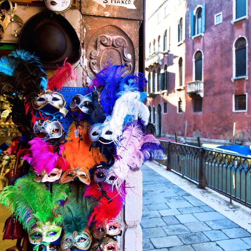 Beautiful view of Venice with carnival masks. Beautiful view of Venice with carnival masks