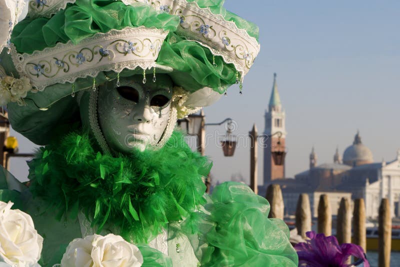 Mask from venice carnival - green. Mask from venice carnival - green