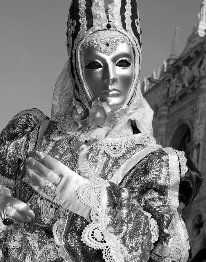 Mask from venice carnival - silver - portrait. Mask from venice carnival - silver - portrait