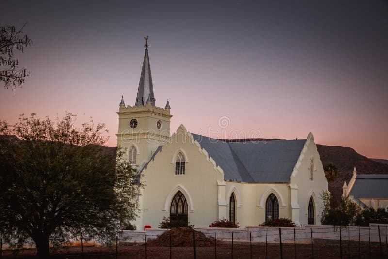 Church at dusk