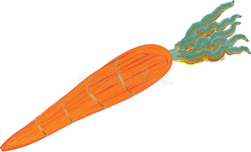 Gemalte Karotte stock abbildung. Illustration von zeichnung - 16660556