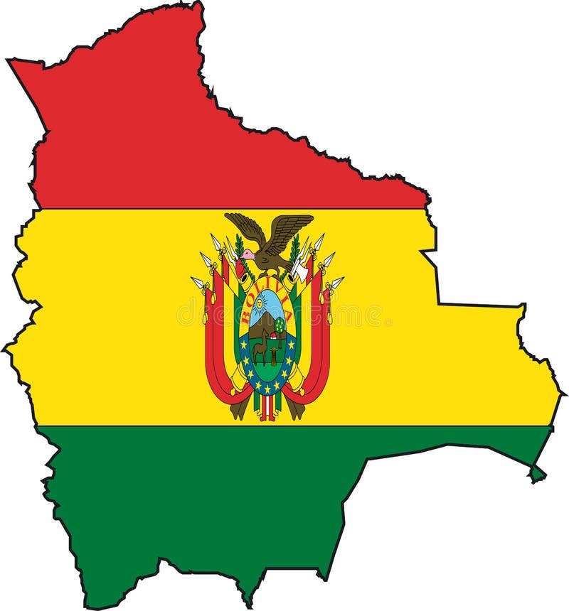 Karte Bolivien-Vektor stock abbildung Karte Bolivien-Vektor stock abbildung