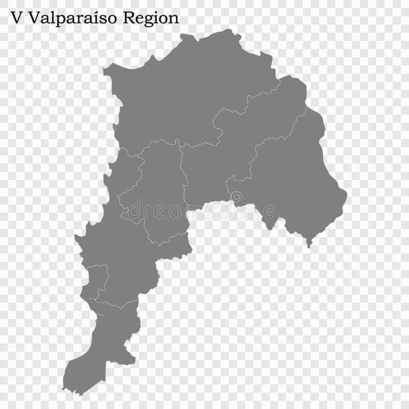 Karte der hohen Qualität ist eine Region von Chile lizenzfreie abbildung Karte der hohen Qualität ist eine Region von Chile lizenzfreie abbildung