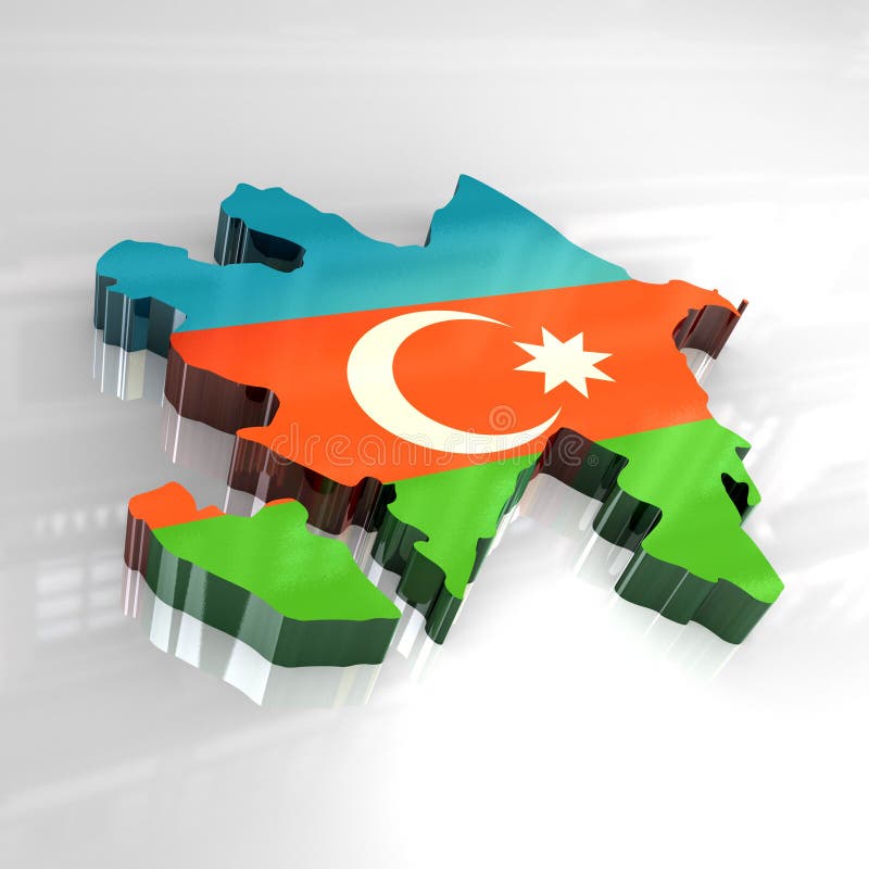 Karte der Markierungsfahne 3d von Azerbaijan stock abbildung Karte der Markierungsfahne 3d von Azerbaijan stock abbildung