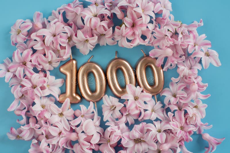 1000 followers card. Template for social networks, blogs. Background with pink flower petals. Social media celebration banner. 1k online community fans. 1 thousand subscriber. 1000 followers card. Template for social networks, blogs. Background with pink flower petals. Social media celebration banner. 1k online community fans. 1 thousand subscriber