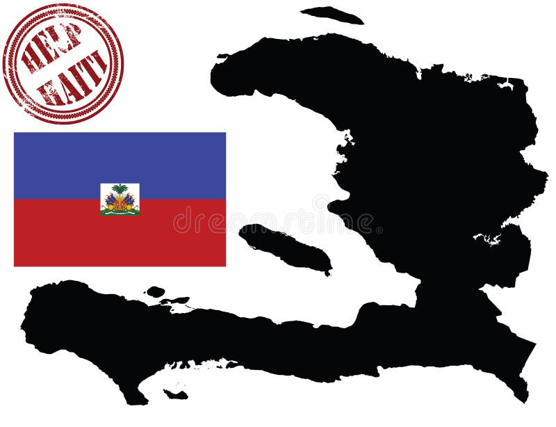 Karte und Markierungsfahne von Haiti stock abbildung Karte und Markierungsfahne von Haiti stock abbildung