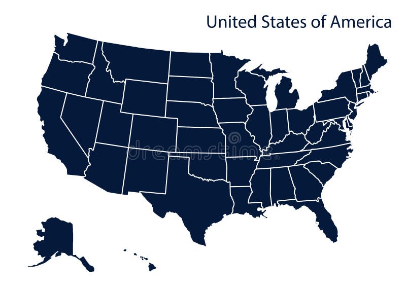Karte von Amerika USA stock abbildung Karte von Amerika USA stock abbildung