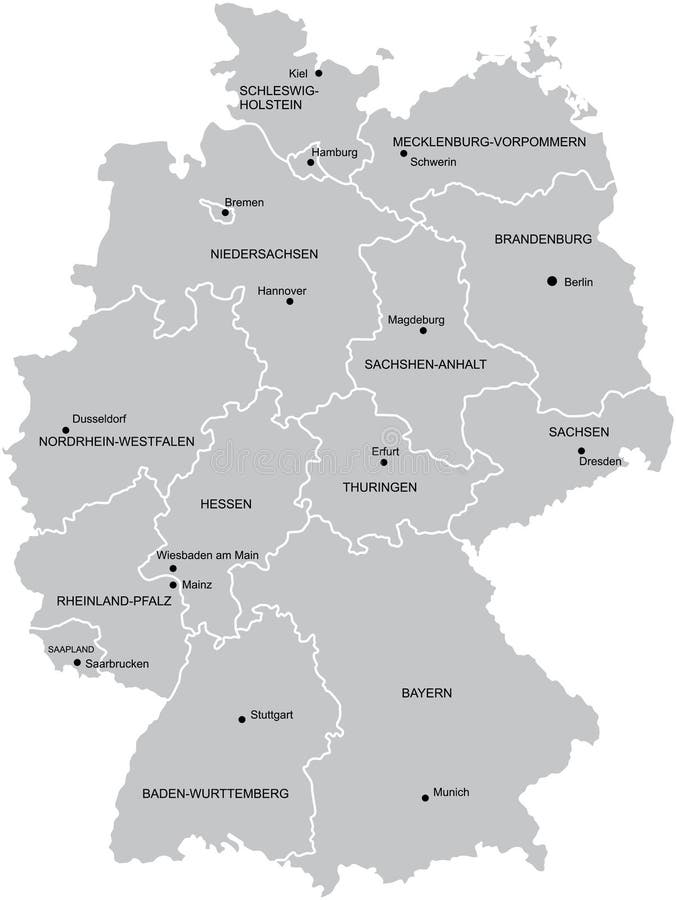 Karte von Deutschland stock abbildung Karte von Deutschland stock abbildung