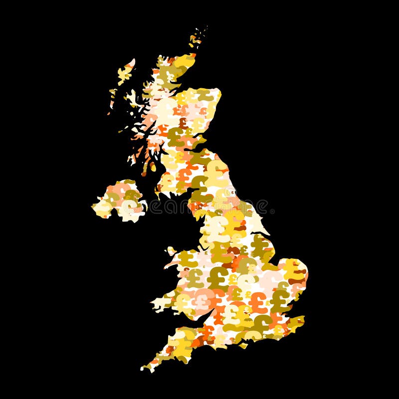 Symbol Des Britischen Pounds Mit Markierungsfahne Stock Abbildung